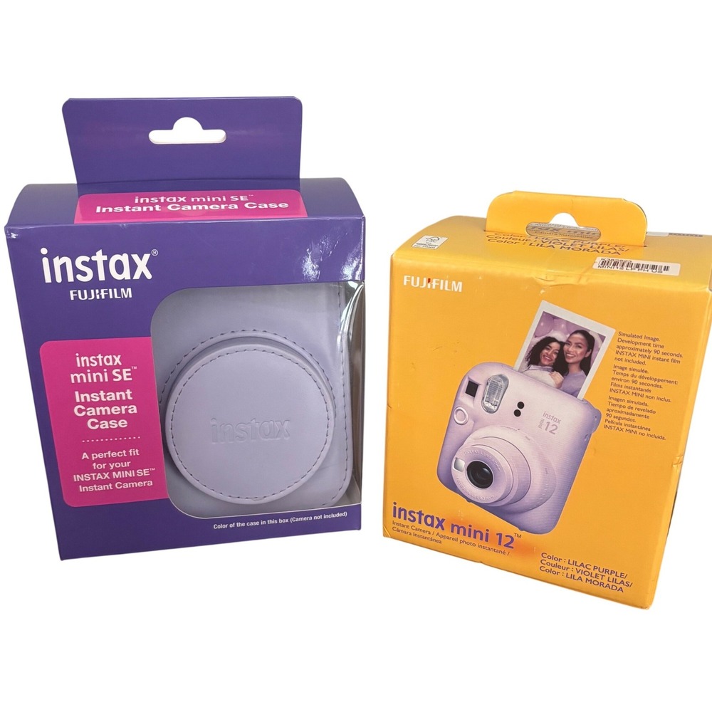 Fujifilm Instax Mini 12 Camera & Matching Case | Lilac Purple | NEW Bundle